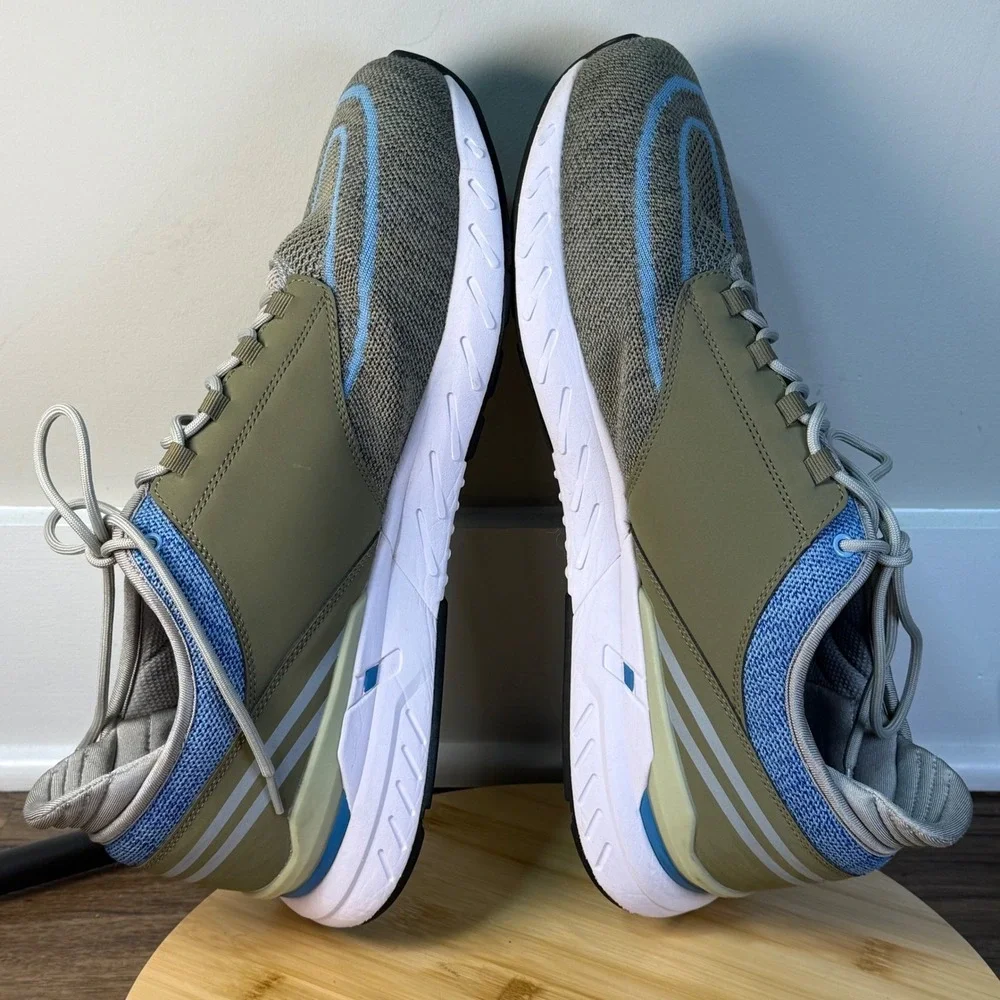FitVille Marca Stride Core Mens 15 Wide Green Grey Blue ReboundCore Walking Shoe